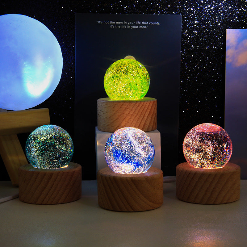 Boules de crystal colorées
